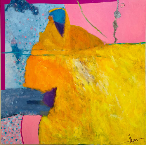 The Cat and Egyptian van Michael Stearns, Schilderij te koop op Singulart