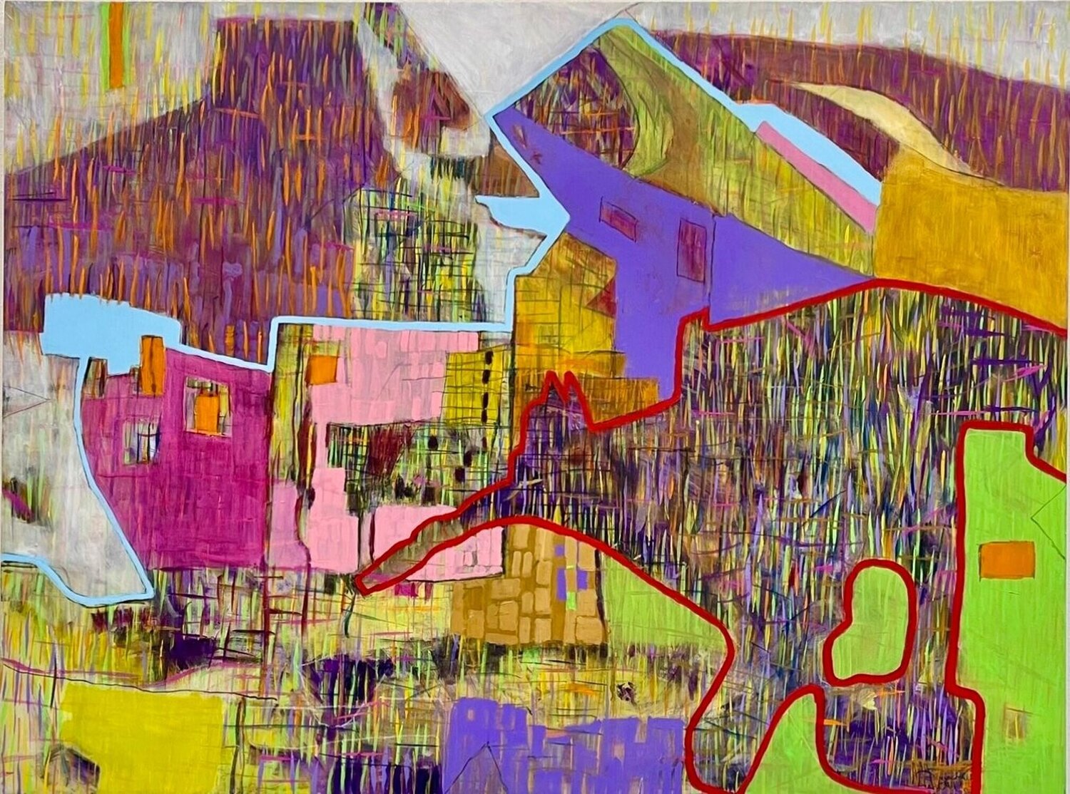 Redlining, Urban Series Michael Stearns Dipinto originale in vendita