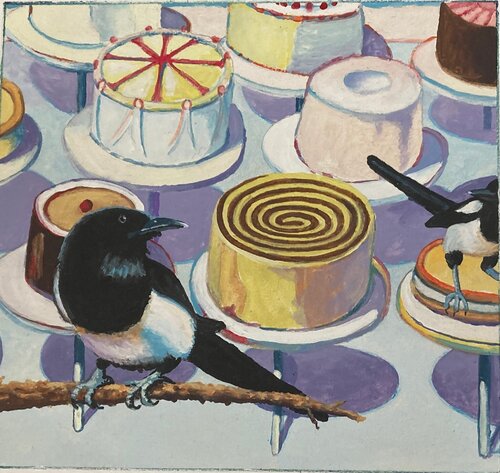Magpies and Cakes offset #1 Ralph Allen Massey