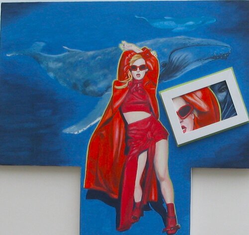 Red Leather Coat von Ralph Allen Massey, Malerei kaufen auf Singulart