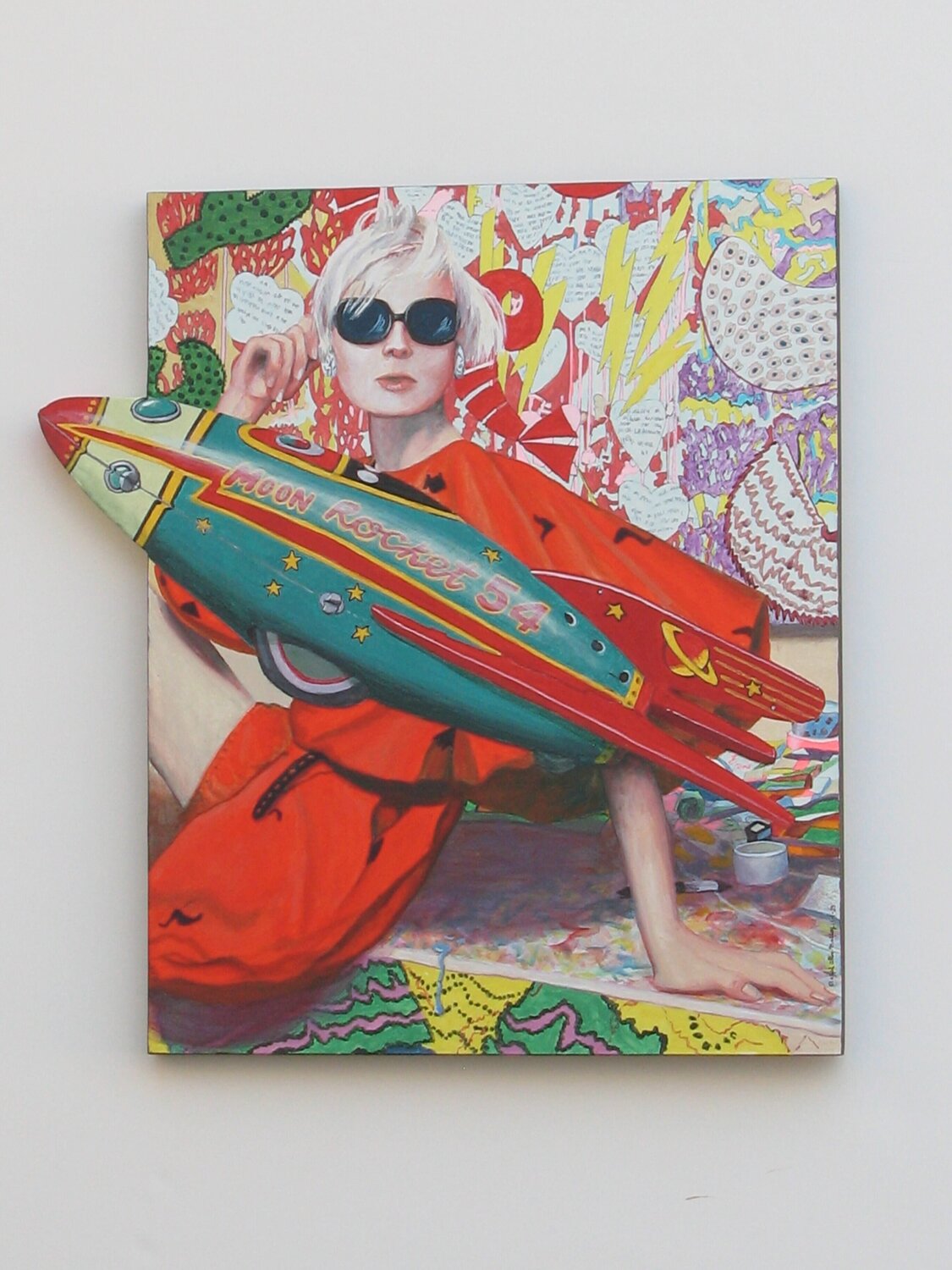 Fly Me To The Moon Ralph Allen Massey Originalgemälde zu verkaufen