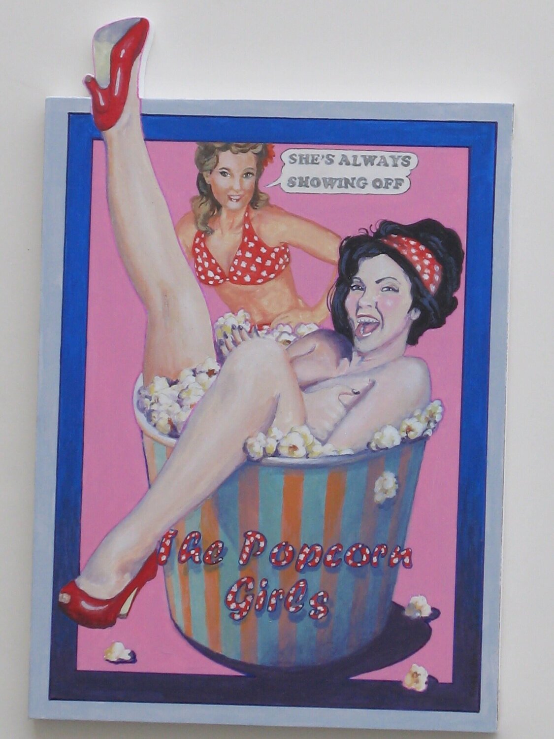 Popcorn Girls Ralph Allen Massey Originalgemälde zu verkaufen