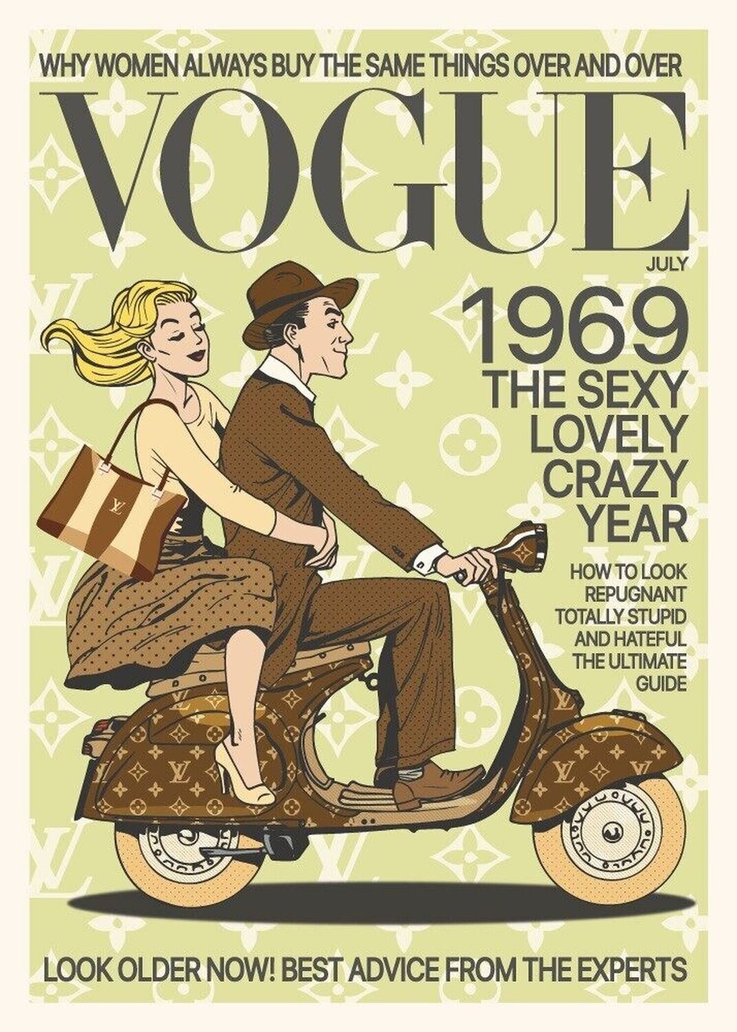 Vogue July 1969 Kobalt Druck zu verkaufen