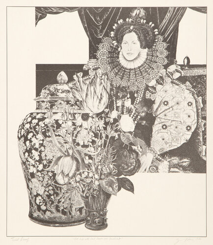 Still Life with Gail, Gower, and Bosschaert von Josef Levi, Druck kaufen auf Singulart