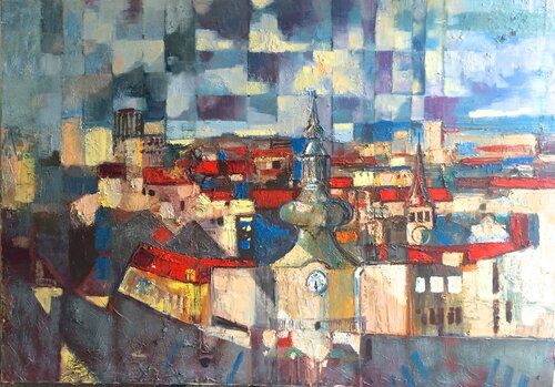old town 5 par Vladislava Yakovenko, Peinture en vente sur Singulart