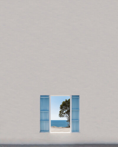 Greek beach window par Marcus Cederberg, Photographie en vente sur Singulart