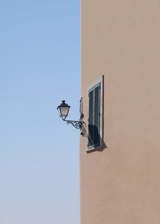 Beige blue and a lamp Marcus Cederberg