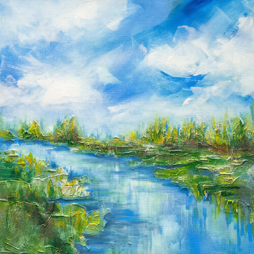 River par Agnieszka Potocka-Makoś, Peinture en vente sur Singulart