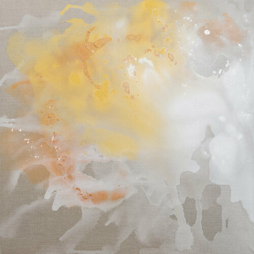 Golden flax par Agnieszka Potocka-Makoś, Peinture en vente sur Singulart