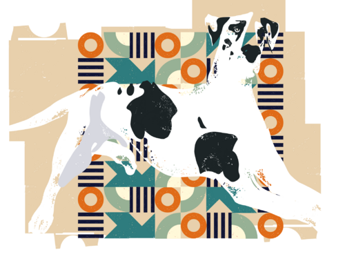 Wall to Wall Dawg by Emily Sweetman, Print for Sale on Singulart