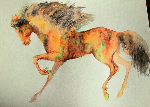 Horse in motion 9 di Daniela Vasileva, Opera su carta in vendita su Singulart