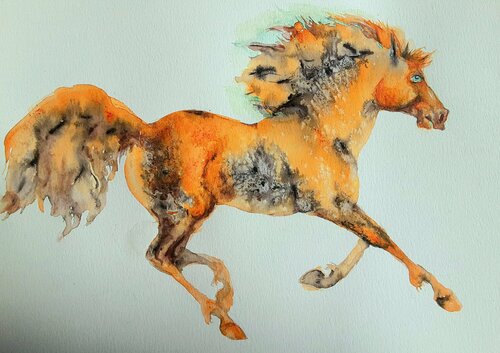 Horse in motion 7 di Daniela Vasileva, Opera su carta in vendita su Singulart