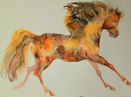 Horse in motion 12 di Daniela Vasileva, Opera su carta in vendita su Singulart