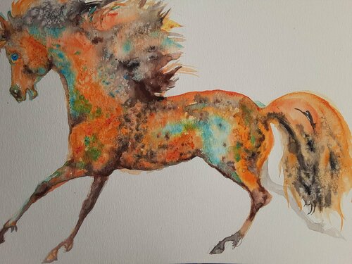 Horse in motion 6 by Daniela Vasileva, Work on Paper for Sale on Singulart