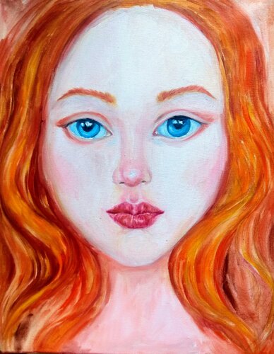 Redhead girl von Daniela Vasileva, Malerei kaufen auf Singulart
