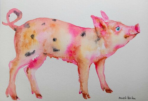 Lucky pink piglet Daniela Vasileva