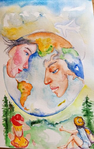 Miss travel by Daniela Vasileva, 종이 for Sale on Singulart