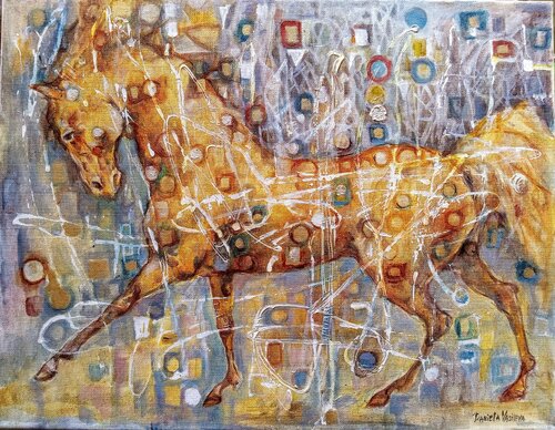 Horse running art Daniela Vasileva