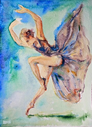 Ballerina dancer par Daniela Vasileva, Peinture en vente sur Singulart
