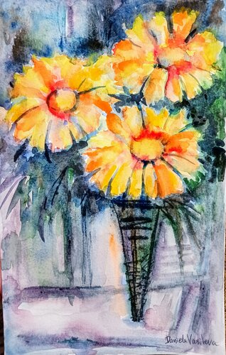 Flowers di Daniela Vasileva, Pittura in vendita su Singulart