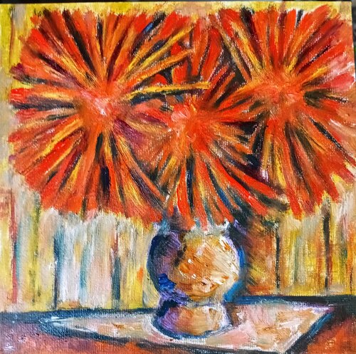 Abstract flowers di Daniela Vasileva, Pittura in vendita su Singulart