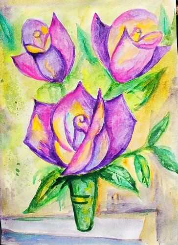 Roses di Daniela Vasileva, Pittura in vendita su Singulart