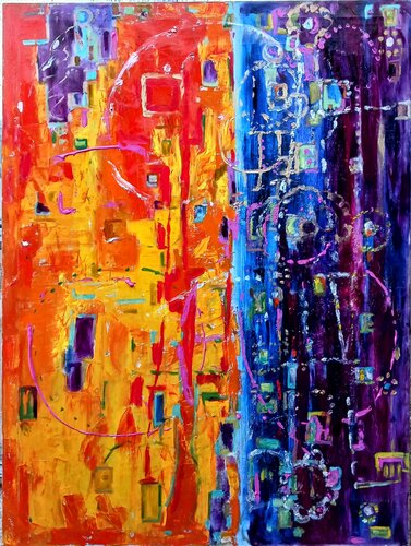The Arc of seasons,  a Traveler's canvas di Daniela Vasileva, Pittura in vendita su Singulart