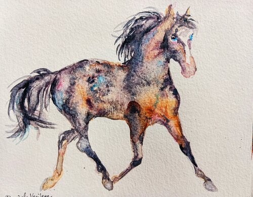 Horse running de Daniela Vasileva, Pintura a la venta en Singulart