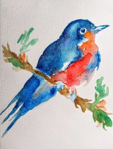 Swallow 's solitude di Daniela Vasileva, Pittura in vendita su Singulart