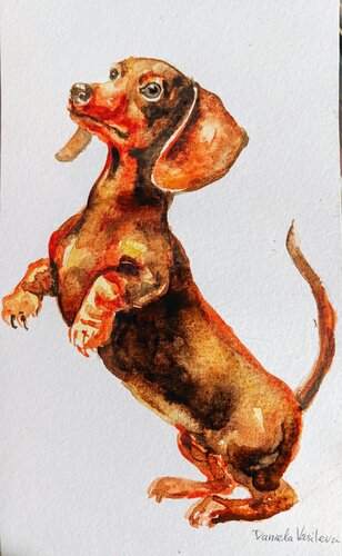 Wiener wonder: a standout pose di Daniela Vasileva, Pittura in vendita su Singulart