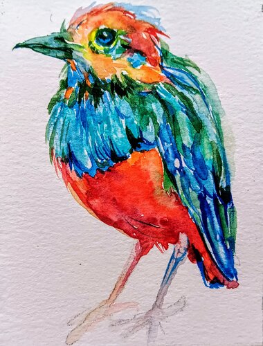 Paradise plume mosaic. Exotic Bird 2 di Daniela Vasileva, Pittura in vendita su Singulart