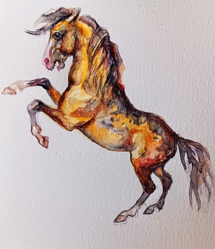 Mane of fire 2 by Daniela Vasileva, Painting for Sale on Singulart