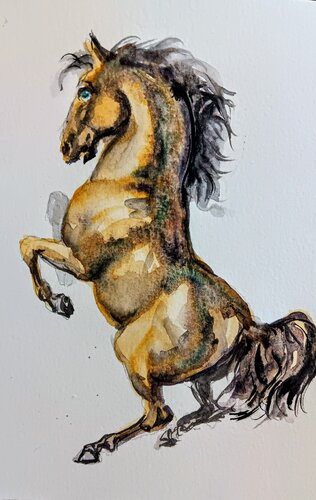 Horse Rearing von Daniela Vasileva, Malerei kaufen auf Singulart