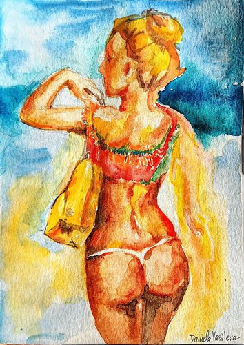 Summer beach vacation von Daniela Vasileva, Malerei kaufen auf Singulart