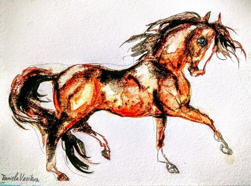 Horse in motion 2 von Daniela Vasileva, Malerei kaufen auf Singulart