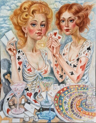 Roulette queens of Seductive spin by Daniela Vasileva, 회화 for Sale on Singulart