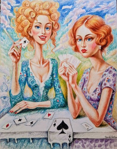 Queens of cards de Daniela Vasileva, Pintura a la venta en Singulart