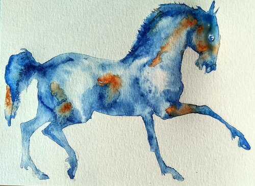 Colorful Horse di Daniela Vasileva, Opera su carta in vendita su Singulart