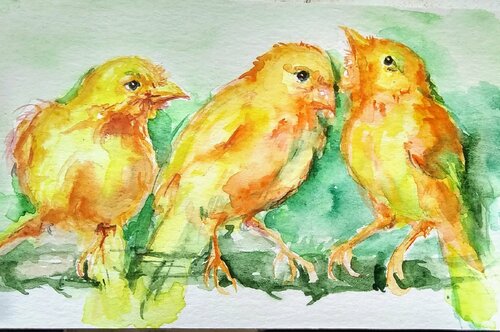 Fall feathers by Daniela Vasileva, Work on Paper for Sale on Singulart