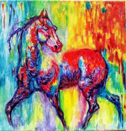 Colorful horse In motion Daniela Vasileva