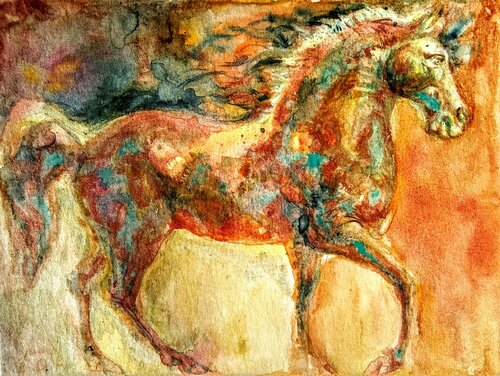 Horse in motion di Daniela Vasileva, Opera su carta in vendita su Singulart