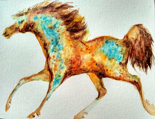 Stallion in motion di Daniela Vasileva, Opera su carta in vendita su Singulart