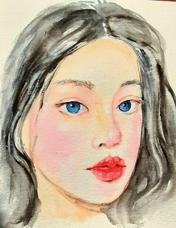 Female face, girl portrait Daniela Vasileva