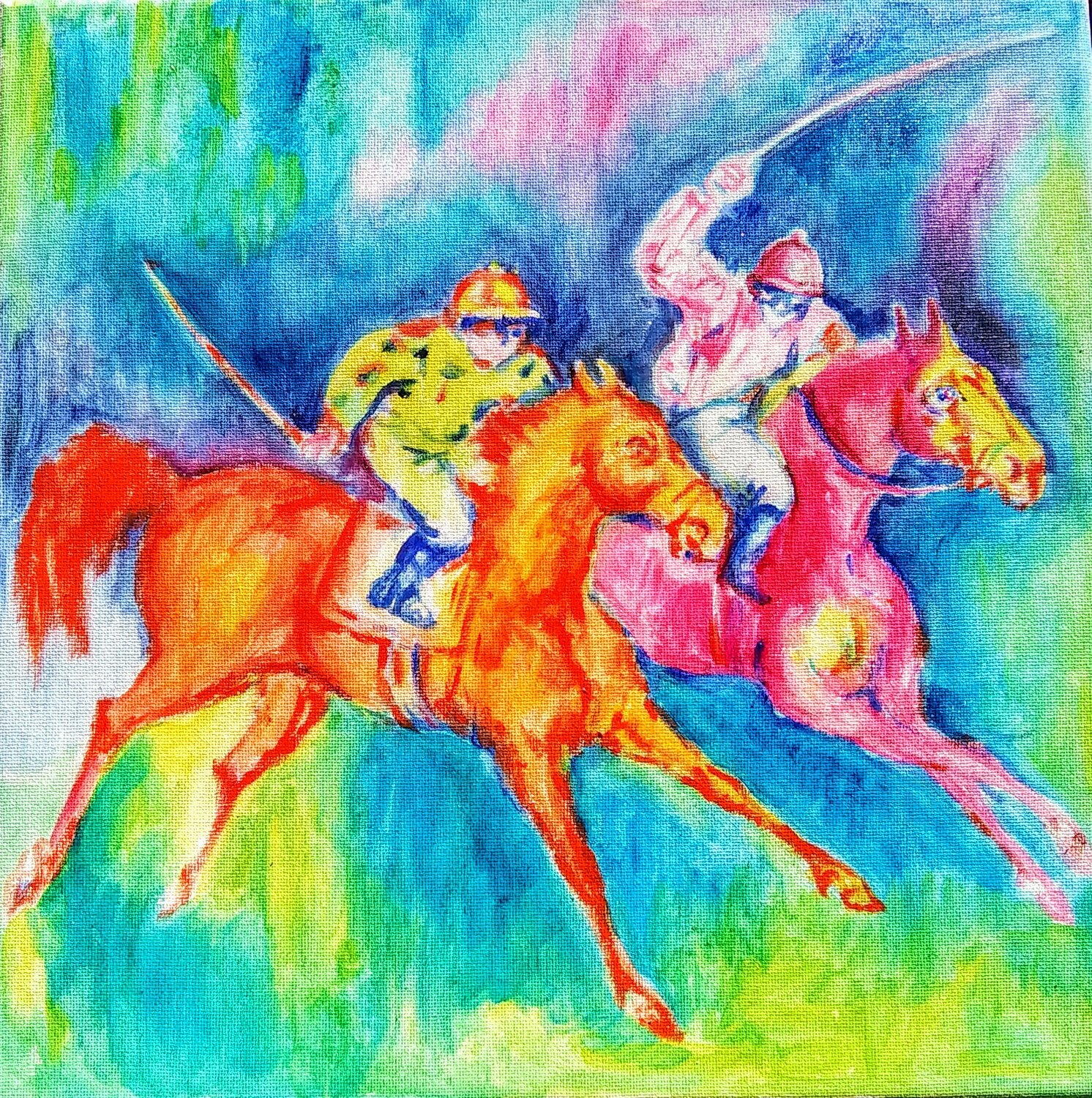 Jockey horse running Daniela Vasileva