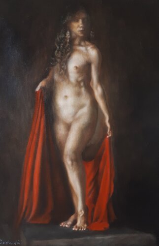 Il pendente d'oro di Cristiano Costantini, Pittura in vendita su Singulart