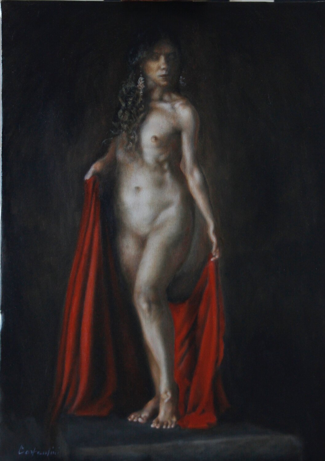 Il pendente d'oro Cristiano Costantini Origineel schilderij te koop