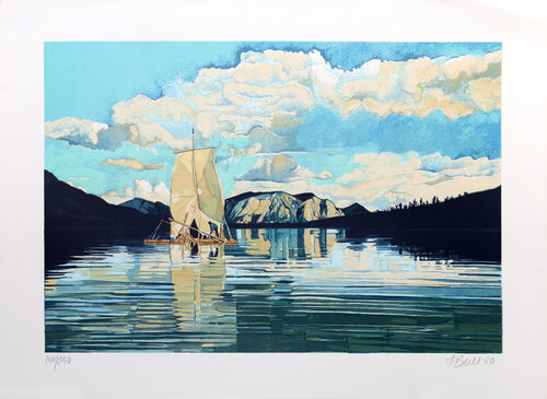 Yukon Raft van Fran Bull, Afdruk te koop op Singulart