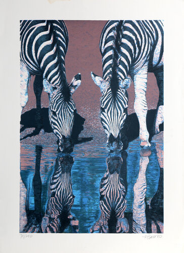 Zebras par Fran Bull, Édition en vente sur Singulart