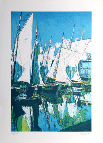 Fishing Boats par Fran Bull, Édition en vente sur Singulart
