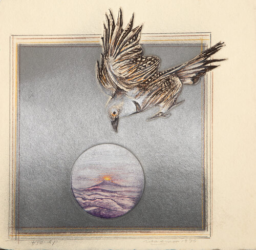 Bird and Moon von Rita Simon, Druck kaufen auf Singulart